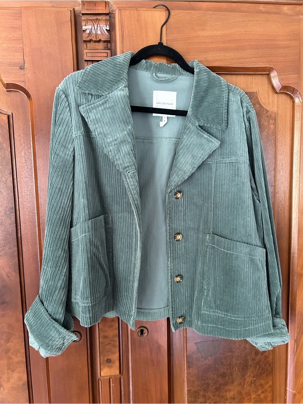 Anthropologie Sage Green Corduroy Blazer Jacket
